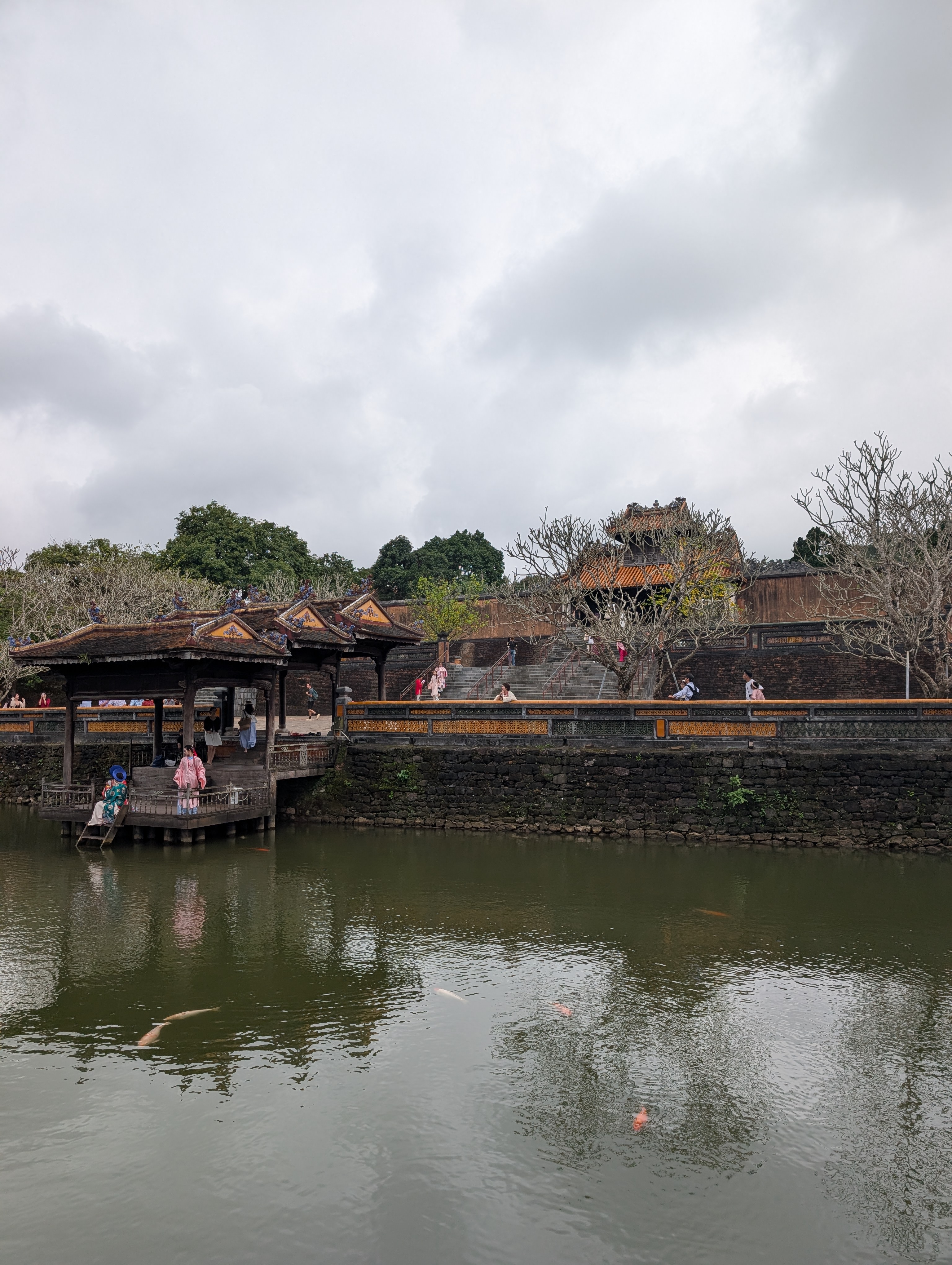 The Koi pond at one of the mausoleums in Hue