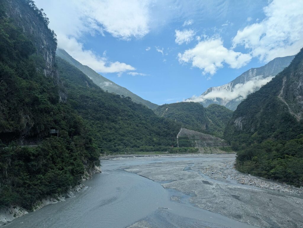 A shot looking through the beginning of Taroko Gorge.