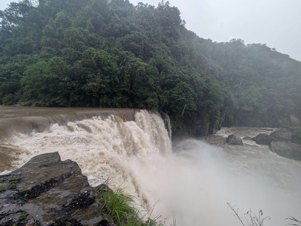 An image of Shifen waterfall. After all the rain, it was very loud and gushing!